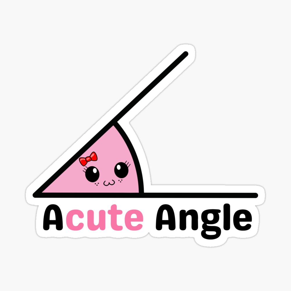 A Cute Acute Angle Geometry | Sticker