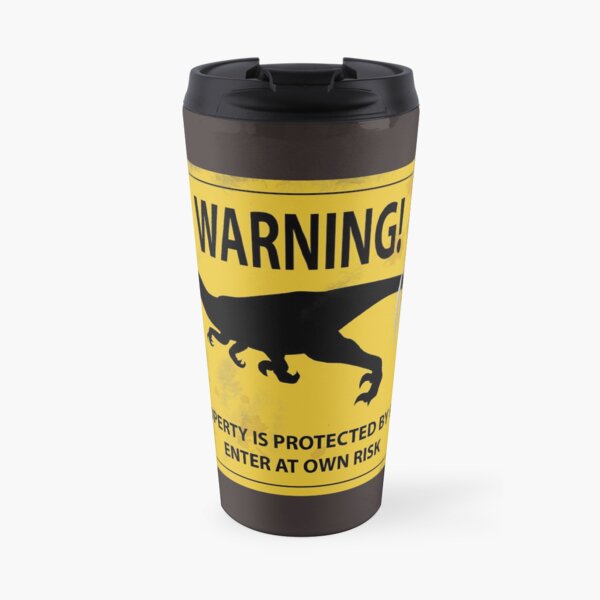 Raptor Warning Sign Travel Mug