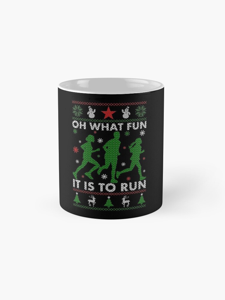 Alternative Ansicht von Hässliches Weihnachtst-stück laufen Tasse