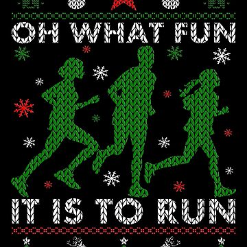 Artwork thumbnail, Running Ugly Christmas Tee by EthosWear