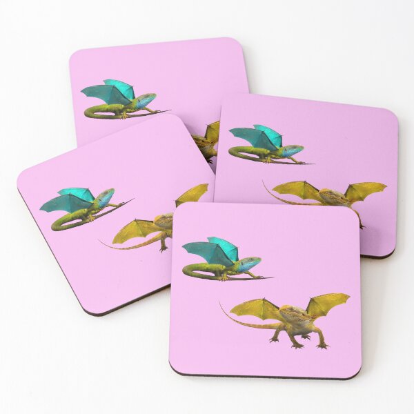 Item preview, Yellow and Blue Dragon on Pink designed and sold by Elizabeth's Music & Arts.