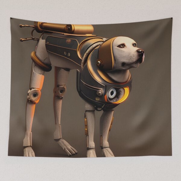 Item preview, Cyborg dog, AI Generated Art designed and sold by ACC .