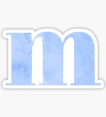 m - blue marble Sticker
