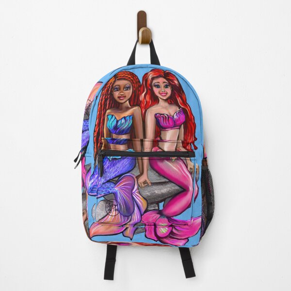 Item preview, Black mermaid and white mermaid sitting together. African American Mermaid  designed and sold by Artonmytee.