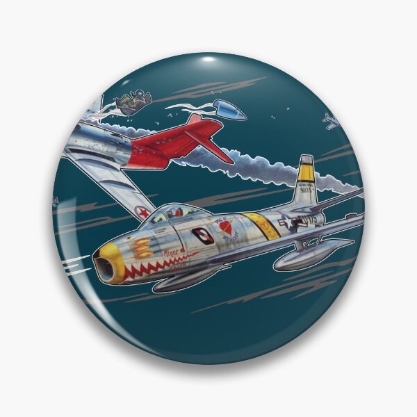 Item preview, Dogfight North American F86 Sabre Fighter vs MIG 15 Jet Illustration designed and sold by Motorenkammer.