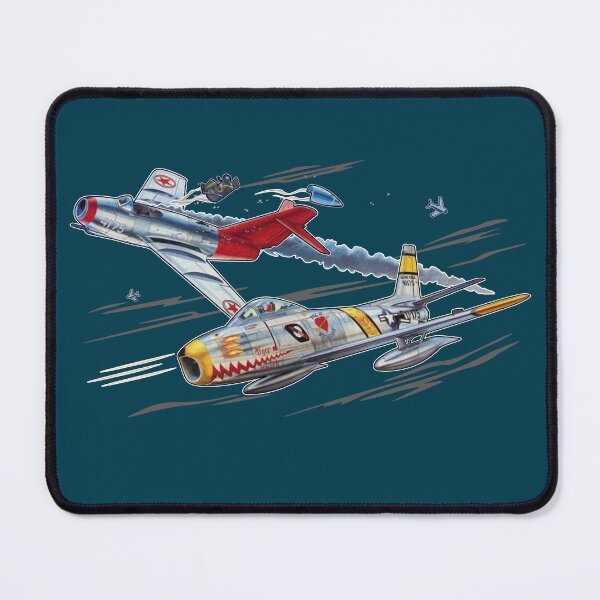 Item preview, Dogfight North American F86 Sabre Fighter vs MIG 15 Jet Illustration designed and sold by Motorenkammer.