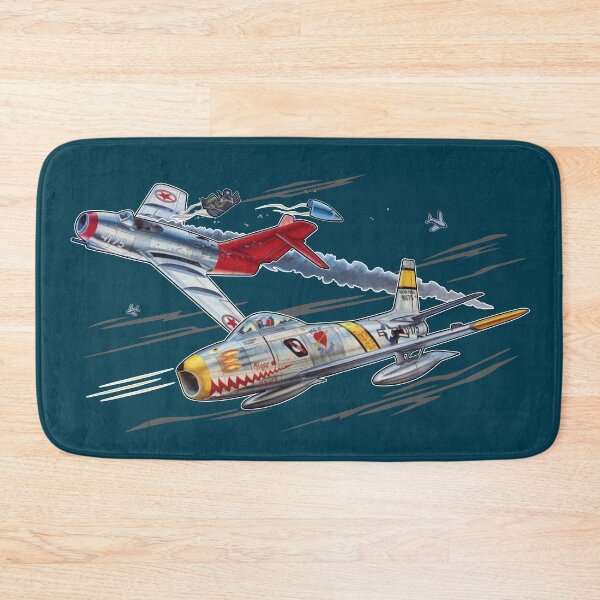 Item preview, Dogfight North American F86 Sabre Fighter vs MIG 15 Jet Illustration designed and sold by Motorenkammer.