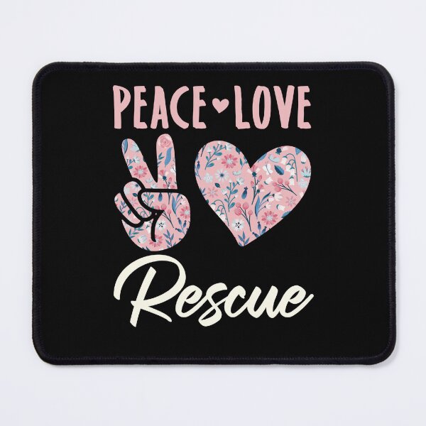 Item preview, Peace Love Rescue Dog Cat Horse designed and sold by jaygo.