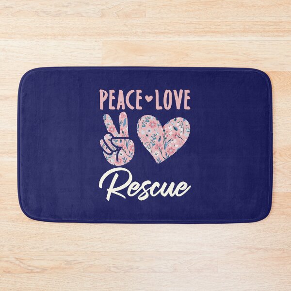 Item preview, Peace Love Rescue Dog Cat Horse designed and sold by jaygo.