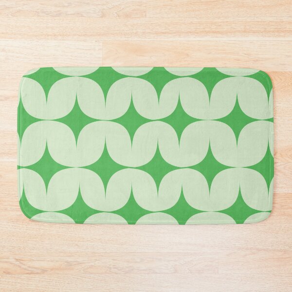 Item preview, Mid century modern white green atomic star on white  designed and sold by Yasminepatterns .