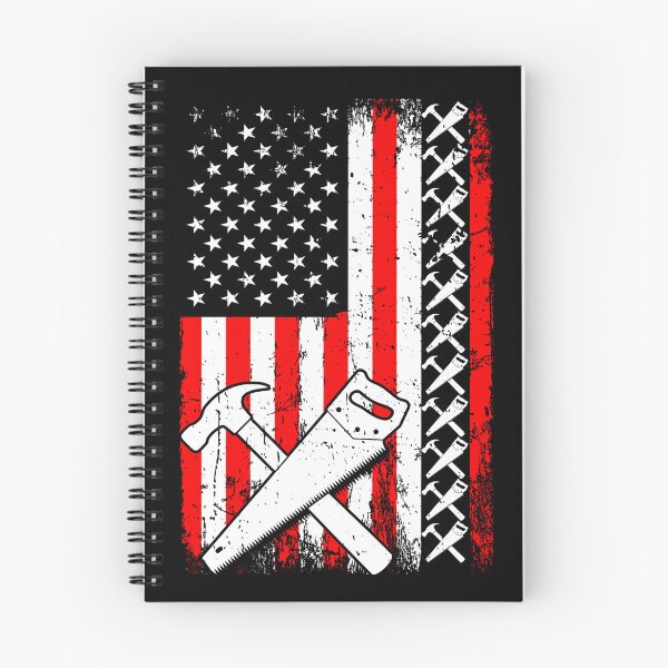 Item preview, American Flag Carpenter Handyman Woodworker Hammer and Saw designed and sold by rifatart.
