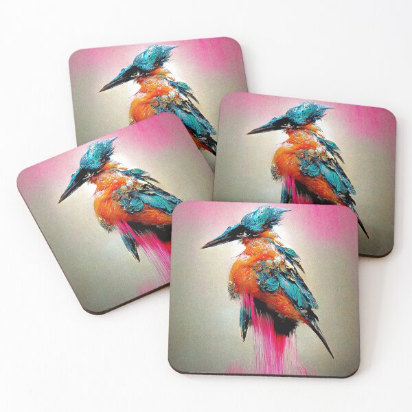 Item preview, Expressionist Birds Series. Kingfisher #3 designed and sold by Åveline Dvorak.