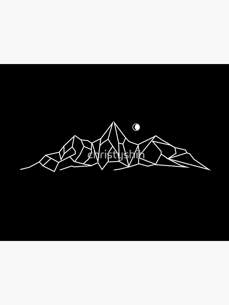 geometric mountain line drawing