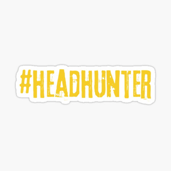 Item preview, #headhunter yellow Recruiter Hashtag designed and sold by Recruiter-Love.