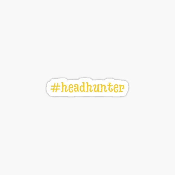 Item preview, #headhunter yellow Recruiter Hashtag designed and sold by Recruiter-Love.