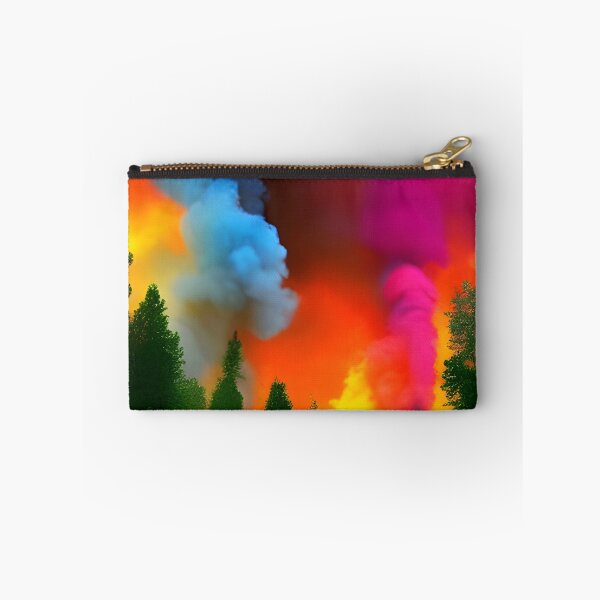 Item preview, Colourful Forest Fire with Smoke Rising into the Air , Ai Generated Art  designed and sold by ACC .