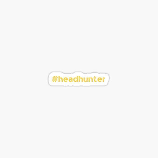 Item preview, #headhunter yellow Recruiter Hashtag designed and sold by Recruiter-Love.