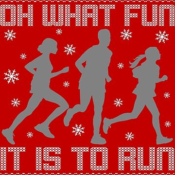 Artwork thumbnail, Fun To Run Ugly Christmas Tee by EthosWear