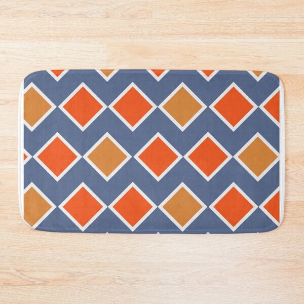 Item preview, Colorful Blue, Orange and Brown Geometric Shapes Pattern designed and sold by Le Nelle Prints.