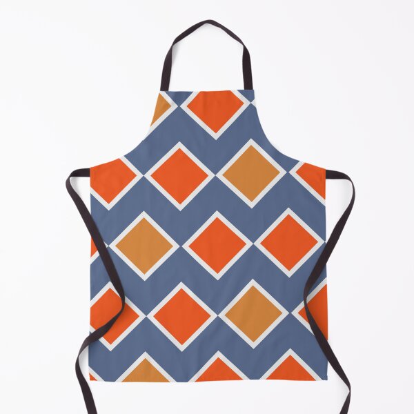 Item preview, Colorful Blue, Orange and Brown Geometric Shapes Pattern designed and sold by Le Nelle Prints.