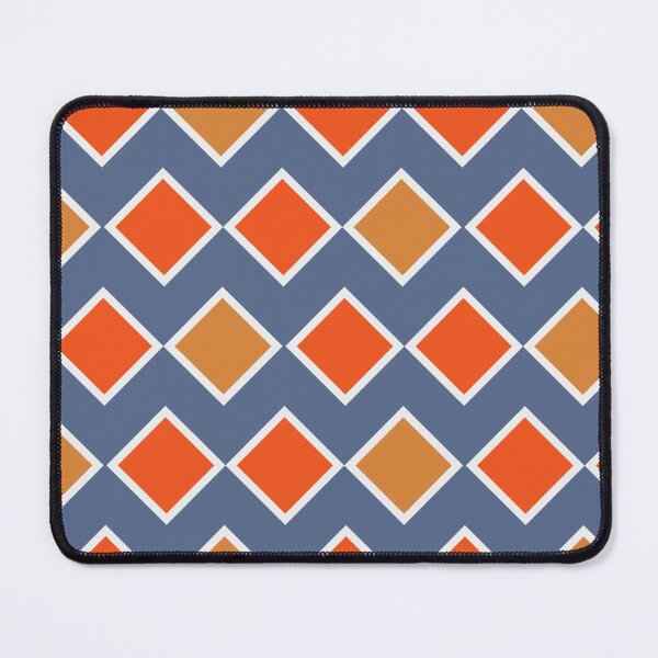 Item preview, Colorful Blue, Orange and Brown Geometric Shapes Pattern designed and sold by Le Nelle Prints.