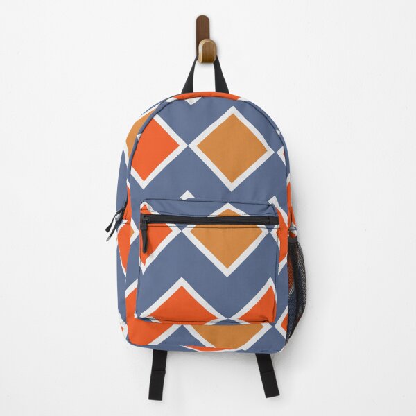 Item preview, Colorful Blue, Orange and Brown Geometric Shapes Pattern designed and sold by Le Nelle Prints.