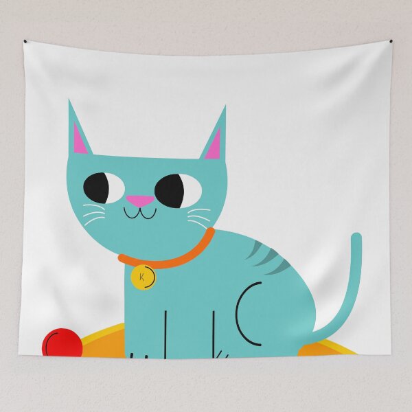 Item preview, Lucky Kitty found a ball.  designed and sold by thinkittithink.