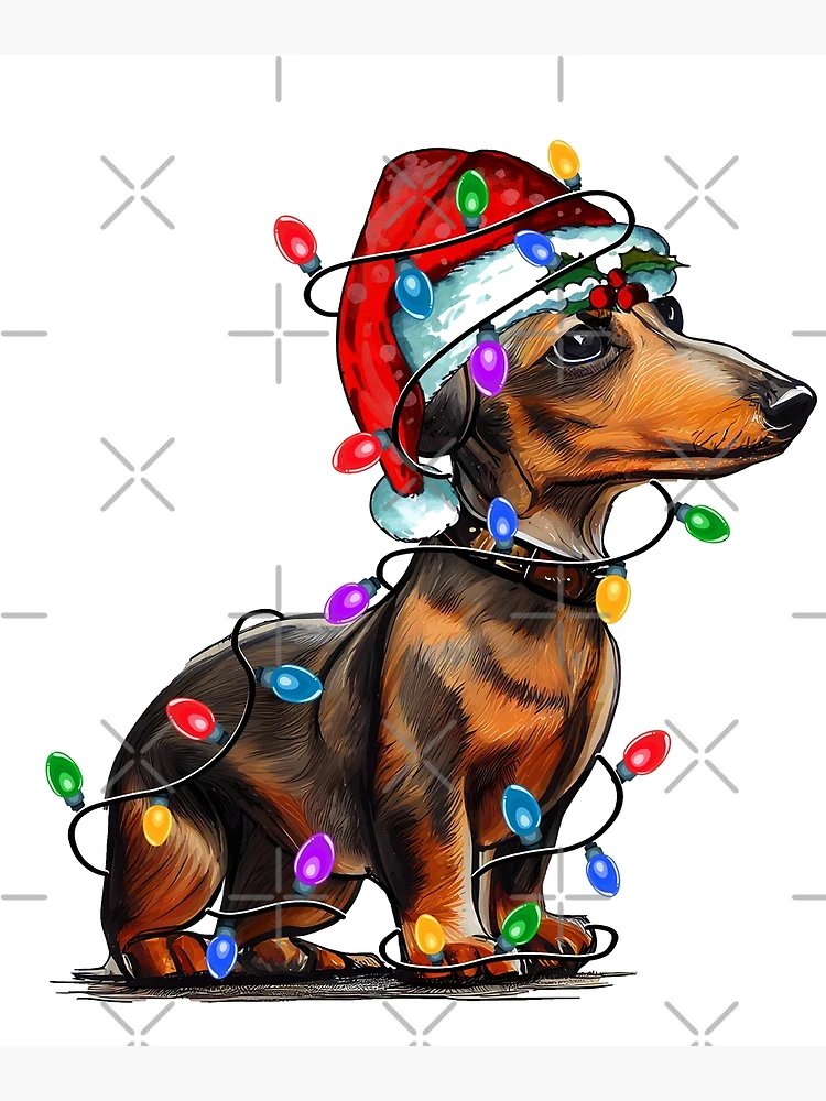 Cute Weenie Weiner Dog Christmas Thick Wrapping Paper, Xmas Gift