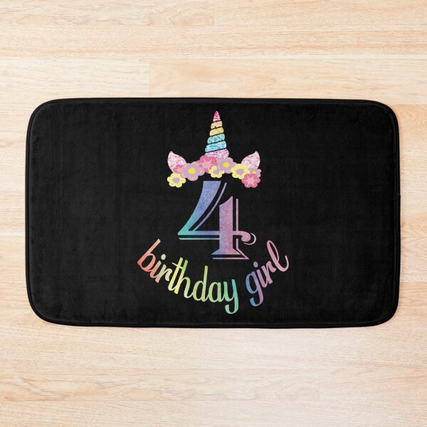 Item preview, 4th birthday girl t 4 years old party gift art grabitees transparent designed and sold by altoryrogaf.