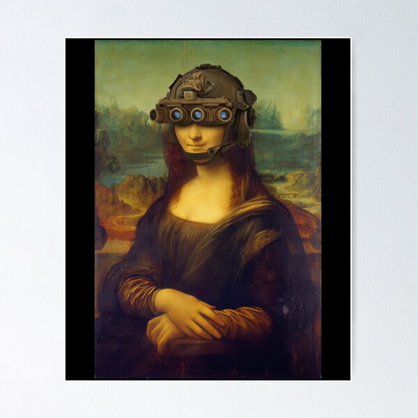 Item preview, Mona Lisa GPNVG Tactical Devgru sticker   designed and sold by makuncspiy.