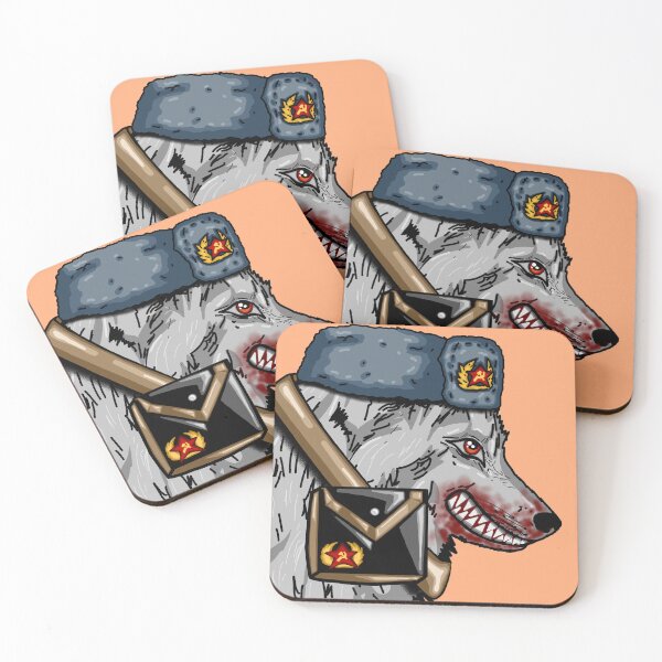Item preview, Grey Angry Russian Chief Wolf - Bloody Hell designed and sold by Twaingrant.