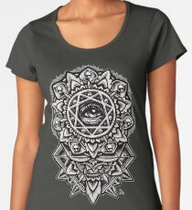 Eye of God Flower Mandala Women's Premium T-Shirt