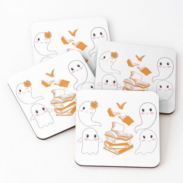 Item preview, cute ghost book reading teacher school funny halloween designed and sold by ApurwaArtShop.