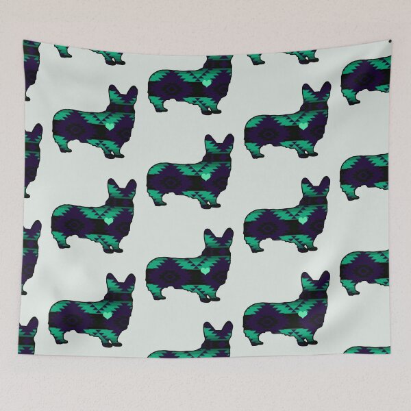 Item preview, Dark turquoise SW Corgi designed and sold by SaintsPlace.