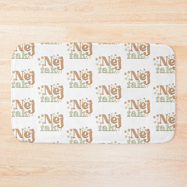 Item preview, Nej tak or no thank in Danish words art designed and sold by Emotionville.