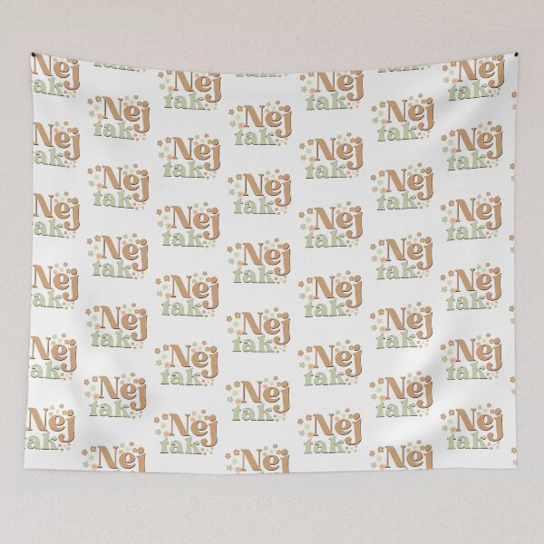 Item preview, Nej tak or no thank in Danish words art designed and sold by Emotionville.