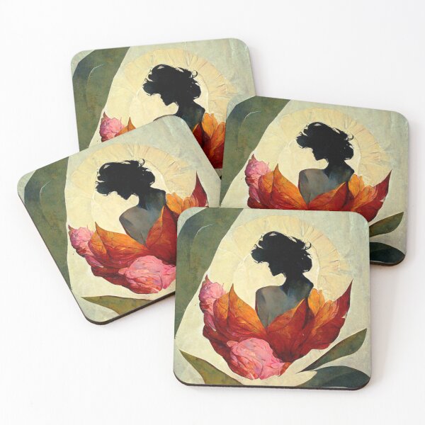 Item preview, Contemporary painting. Peony flower, sun, leaf, woman, love,gift designed and sold by AnnaMartaFoley.