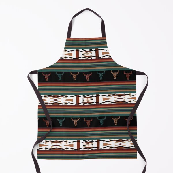 Item preview, Western Aztec Design With Cow Sculls designed and sold by handsoftime2020.