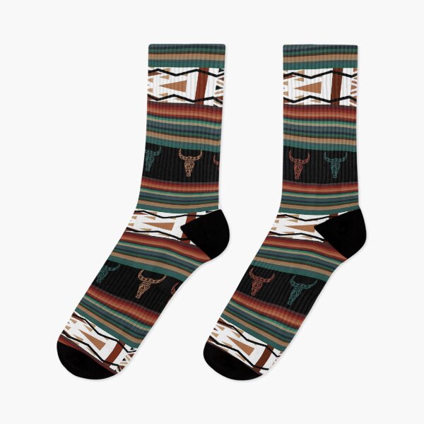 Item preview, Western Aztec Design With Cow Sculls designed and sold by handsoftime2020.