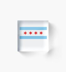 Chicago Flag Acrylic Block