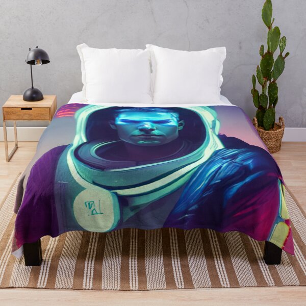Item preview, Futuristic Astronaut in Warzone Neon City designed and sold by TheAIShop.