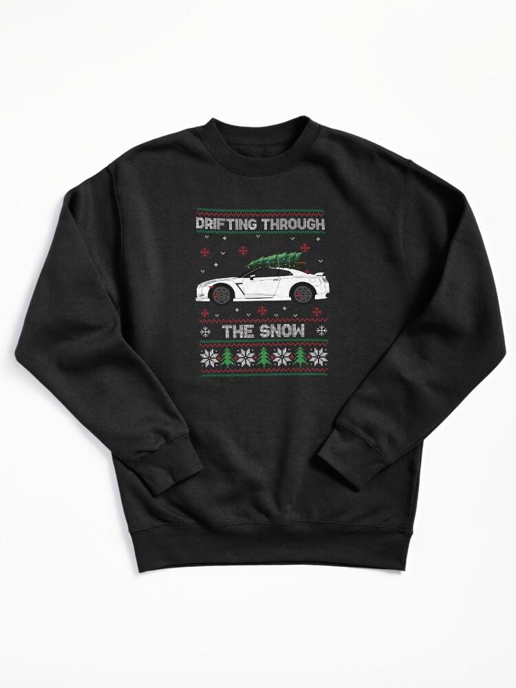 Thumbnail 2 von 7, Pullover, Lustiger Weihnachten Xmas Ugly Sweater R35 GTR Skyline JDM Auto designt und verkauft von AutoDesignWerks.