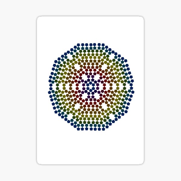 decagon of pentagons Sticker