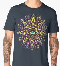 Dharma Wheel Neon Mandala Men's Premium T-Shirt