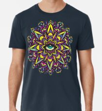 Camiseta premium Dharma Wheel Neon Mandala