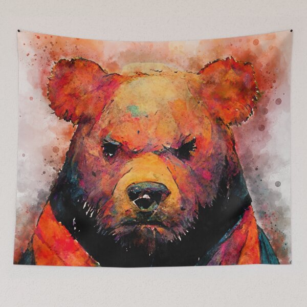 Item preview, Bear Teddy #bear animal watercolor painting designed and sold by JBJart.