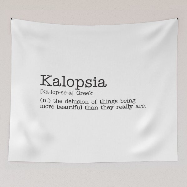 Item preview, Kalopsia - Greek - Beautiful Word Definition - Typewriter designed and sold by Zooone.