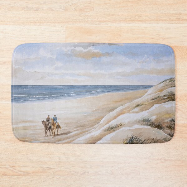 Item preview, Horse riding on the beach. Watercolor painting by Hans Sturris. (painted in 1992) designed and sold by Stef Ringoot, cartoons and illustrations.