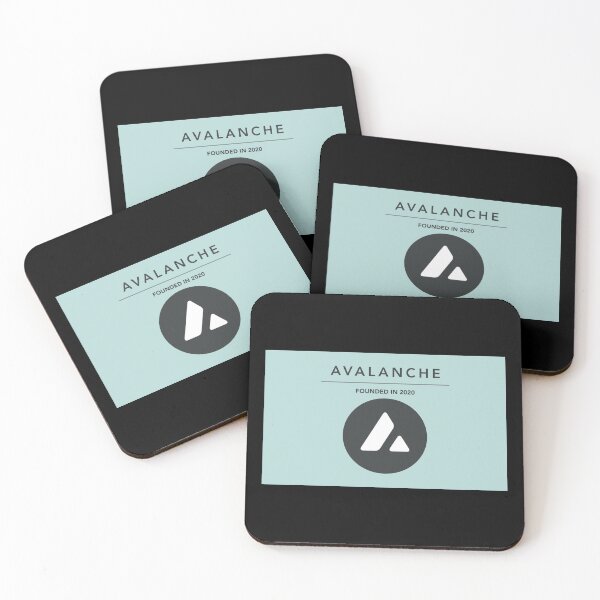 Item preview, Avalanche AVAX Crypto Altcoin - Modern Fashionable Design with Turquoise Background designed and sold by CryptoMoods.
