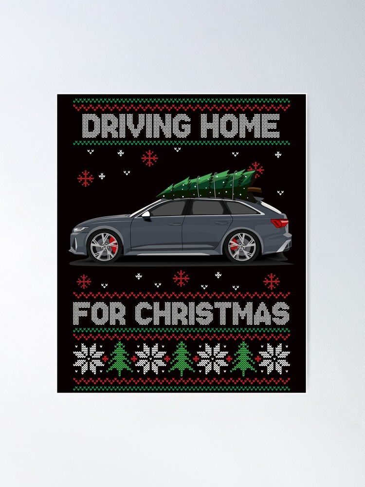 Xmas RS6 Sweater Poster mit | von AutoDesignWerks Ugly Auto\
